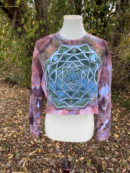 Mandala Crop Sweatshirt - Sizes S-2X