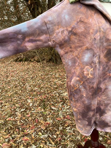 Hooded Mandala Sweatshirt Cardigan Flora and Fae Colorway - Sizes S - 2X