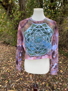 Mandala Crop Sweatshirt - Sizes S-2X