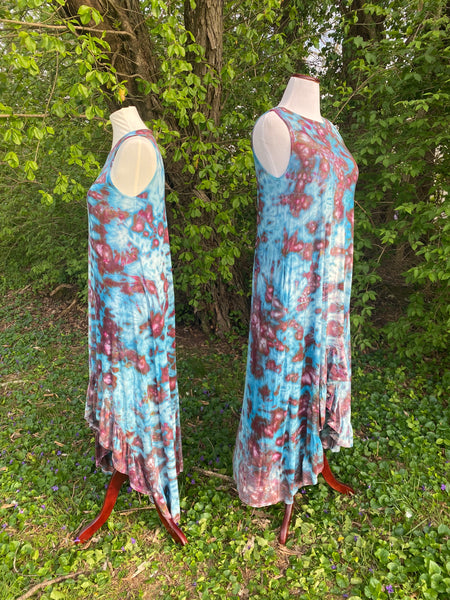 Ladies Modern Gypsy Boho Dress in Moonstone -  Sizes S - XL