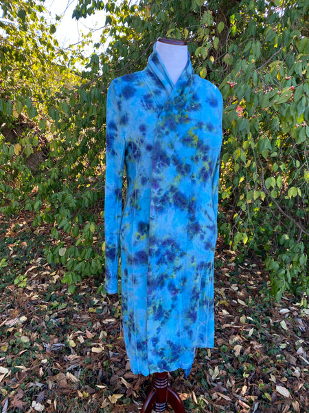 Extra Long Bamboo Duster Cardigan - Moody Blues -Sizes S - XL
