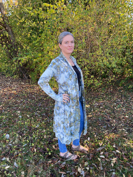 Extra Long Bamboo Duster Cardigan - Serene Sage - Sizes S - XL