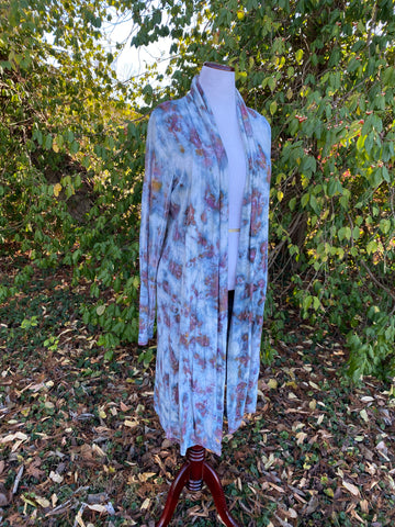 Extra Long Bamboo Duster Cardigan - Wood Rose - Sizes S - XL