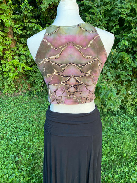 Reverse Dyed Forest Fairy Mandala Crop Tops Sizes S-2X