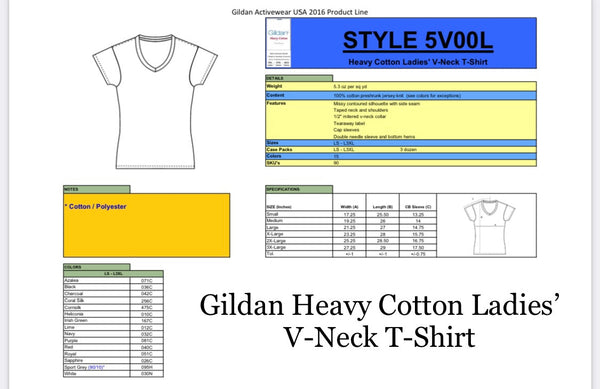 Ladies Opal Spiral V-neck T-Shirt Sizes S - 2X