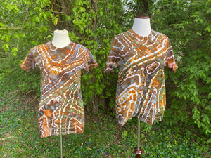 Unisex Agate Fine Jersey T-Shirt in Tiger’s Eye - Sizes S - 3X